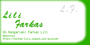 lili farkas business card